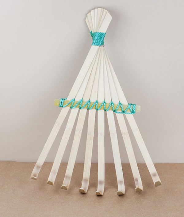 Japanese split bamboo hand rake