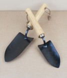 Hand forged Japanese potting trowels