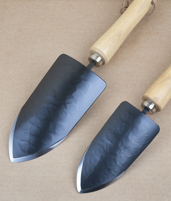 Hand forged Japanese potting trowels