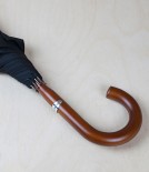French solid stick ‘English Mount’ umbrella, black