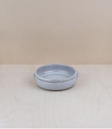 Portuguese terracotta round baker, mini, white