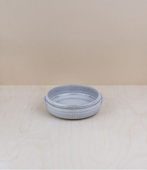 Portuguese terracotta round baker, mini, white