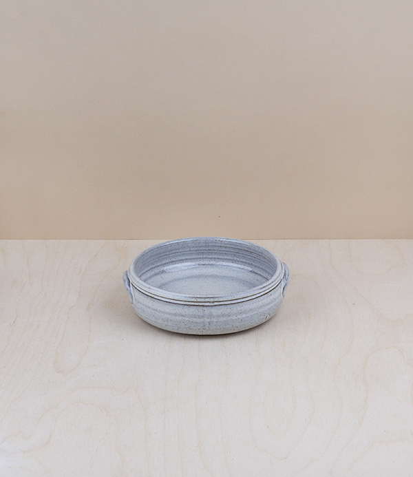 Portuguese terracotta round baker, mini, white