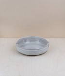 Portuguese terracotta round baker, small, white