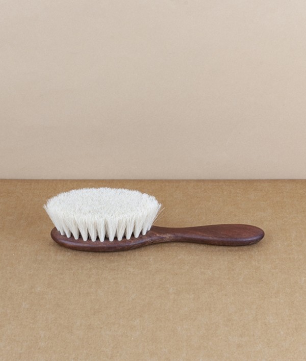 Hairbrush for babies, pear wood & goat hair