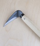 Weed and root cutting sickle, hexagonal handle