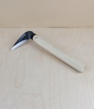 Weed and root cutting sickle, hexagonal handle