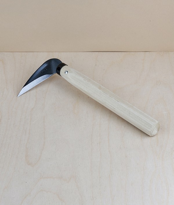 Weed and root cutting sickle, hexagonal handle