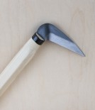 Weed and root cutting sickle, hexagonal handle