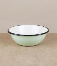 Ukrainian enamel bowl, 15cm, pistachio