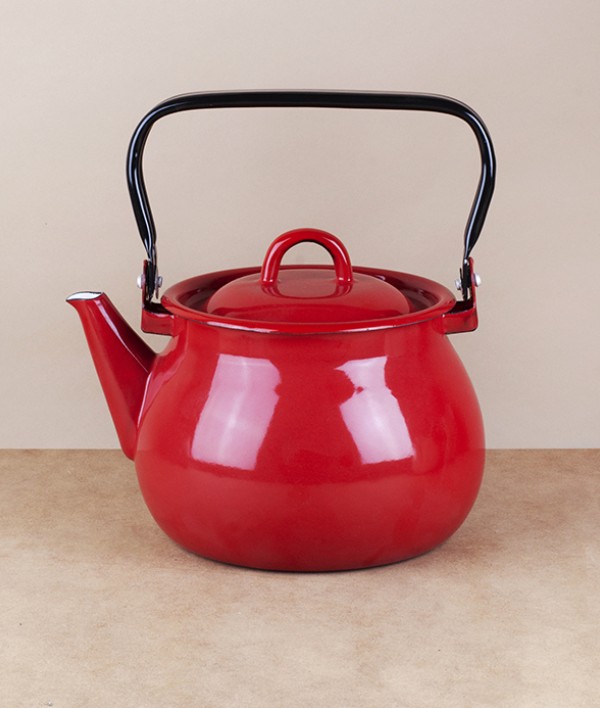 Ukrainian enamel kettles, 2 litres